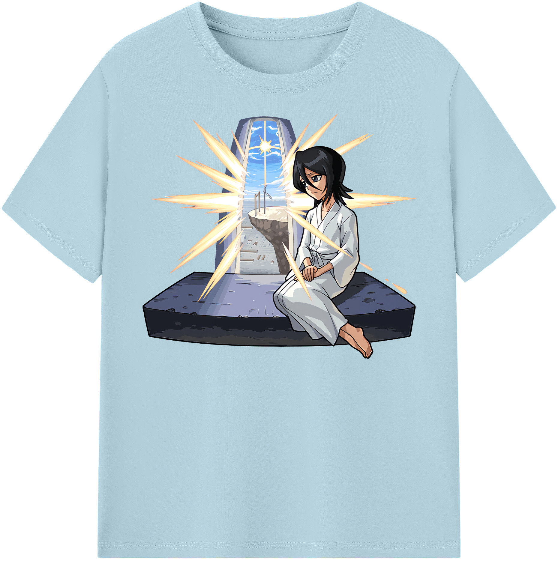 （画像用） ブリーチ 朽木ルキア BLEACH Kuchiki Rukia 綿100％半袖Tシャツ（フロントプリント）